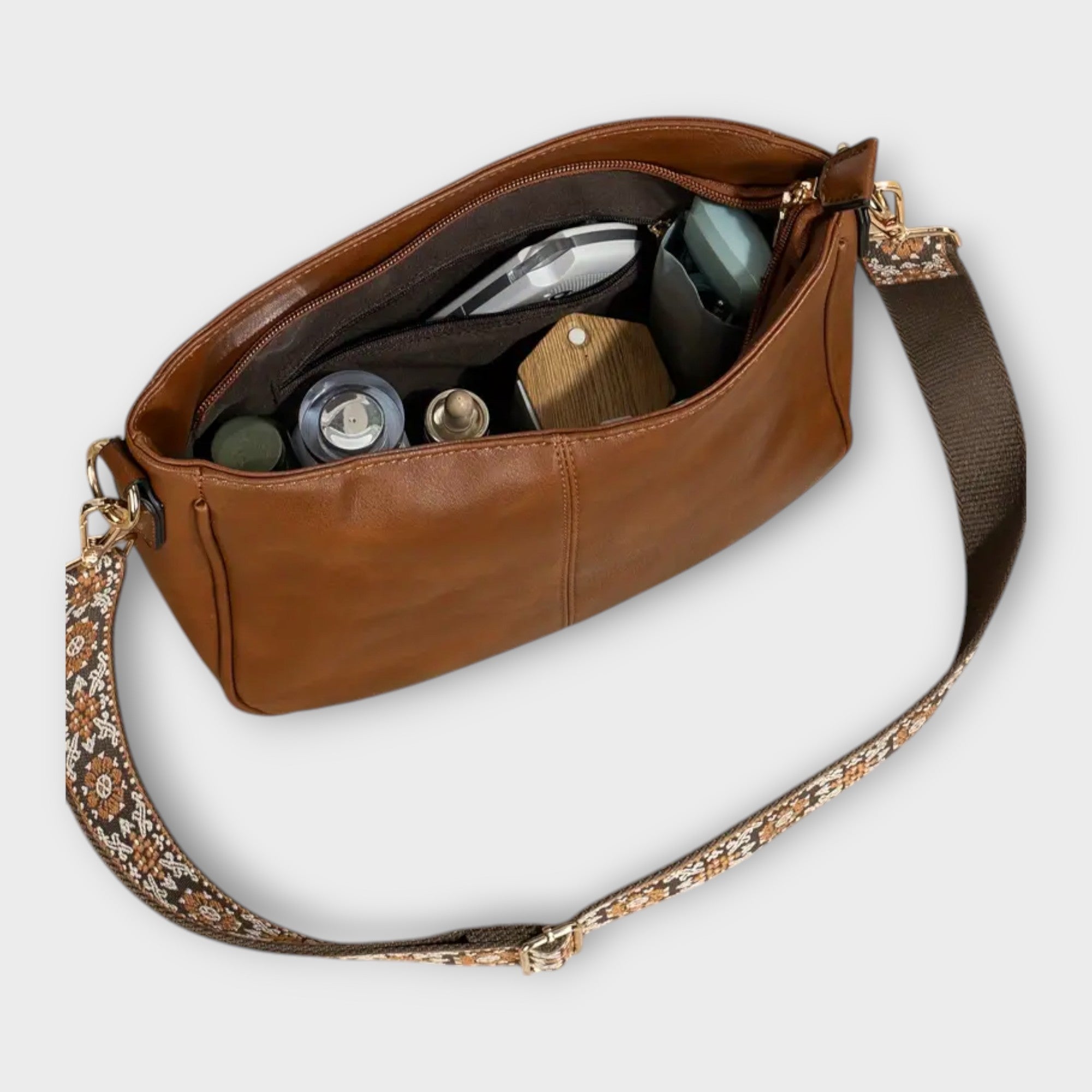 Women's Shoulder Bag with Bohemian Touch