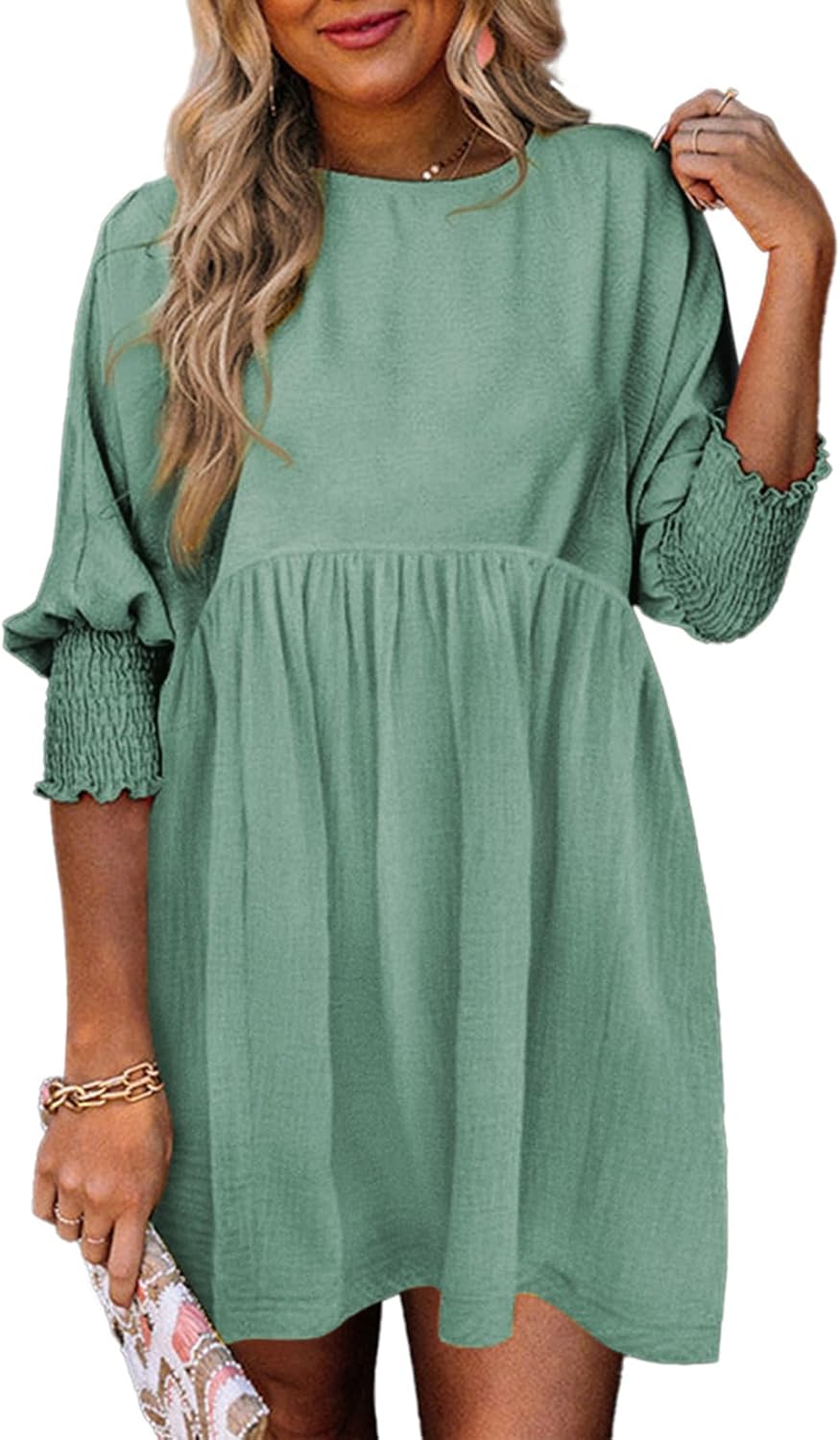 Women's Ruched Summer Day Dress