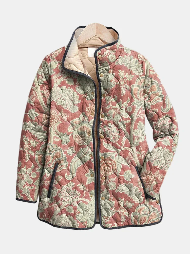 Women's Vintage Floral Casual Quilted Jacket