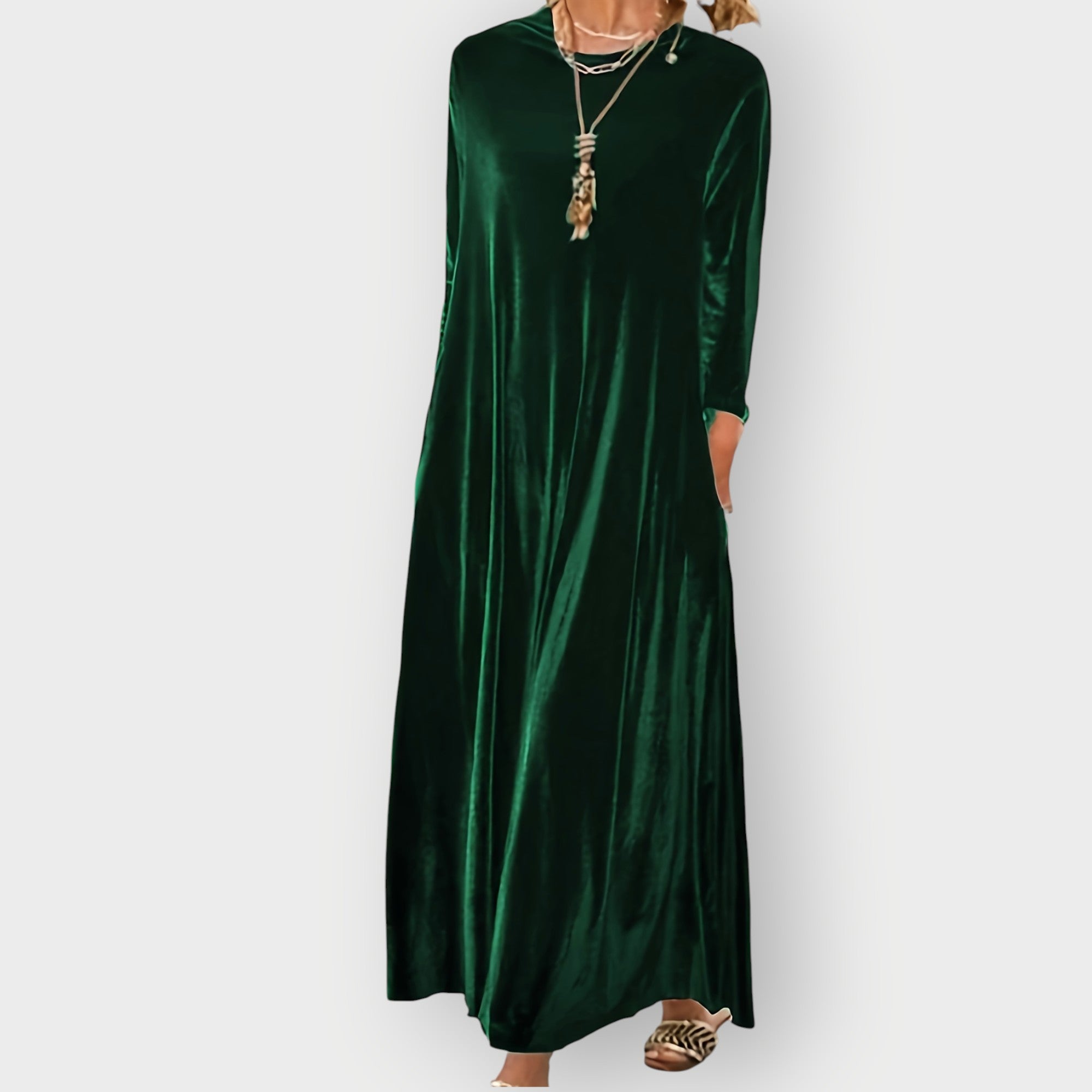 Women's Luxe Velvet Flow Maxi Dress