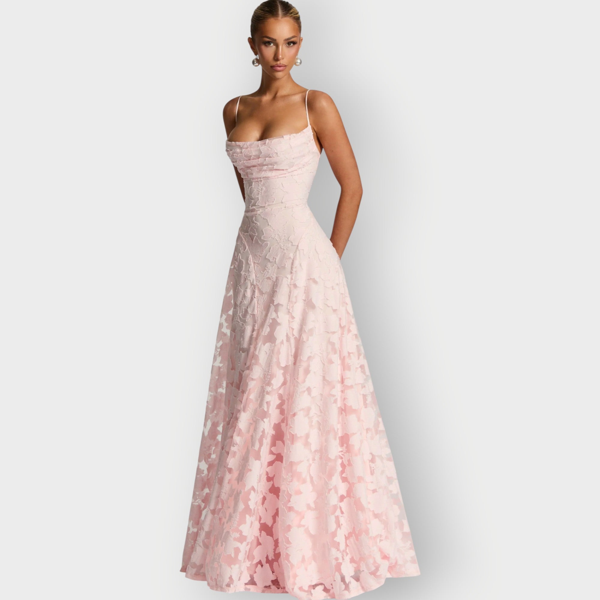 Women's Elegant Strapless Velvet Gown