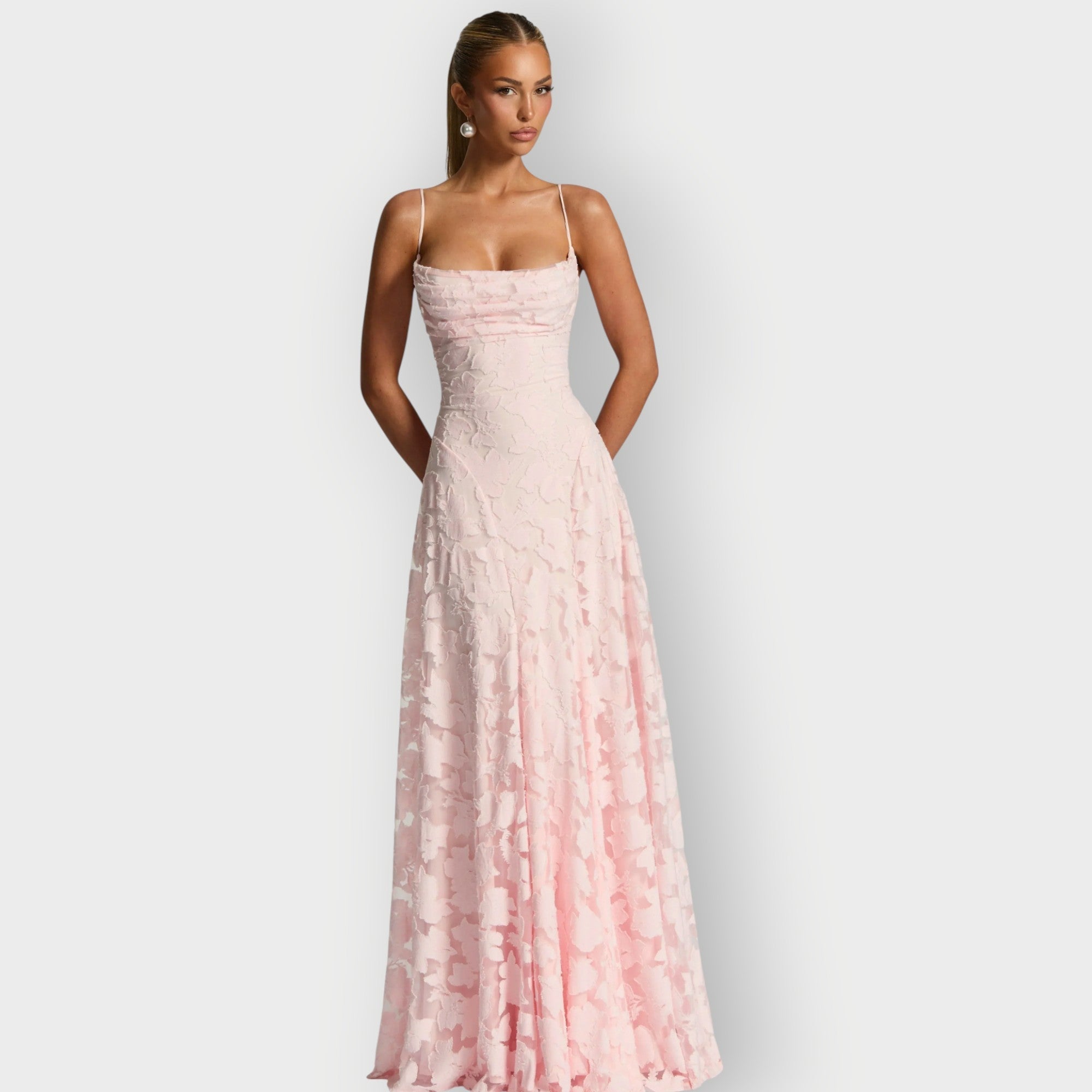 Women's Elegant Strapless Velvet Gown