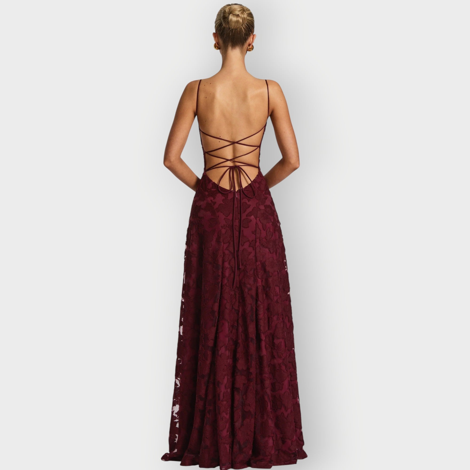 Women's Elegant Strapless Velvet Gown