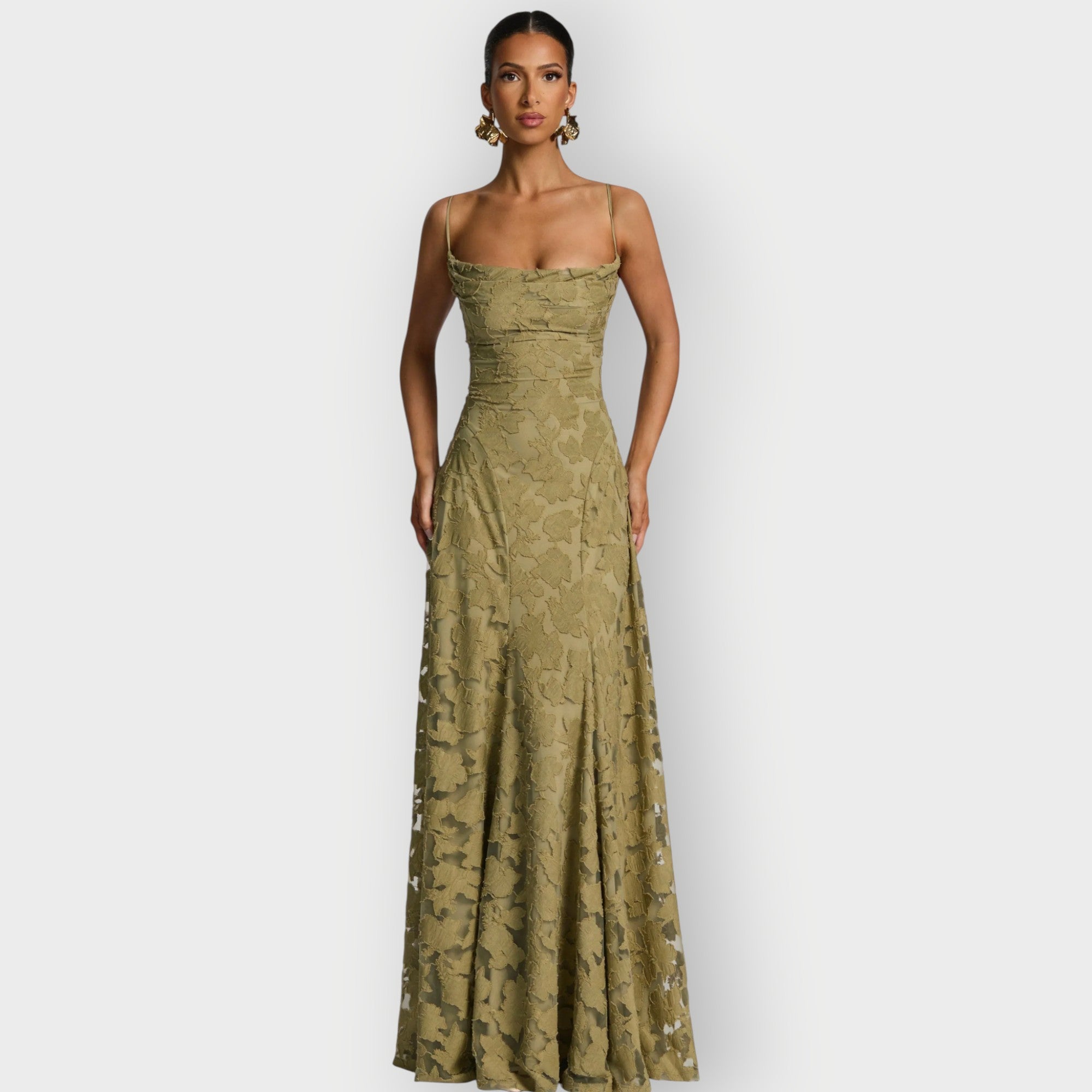 Women's Elegant Strapless Velvet Gown