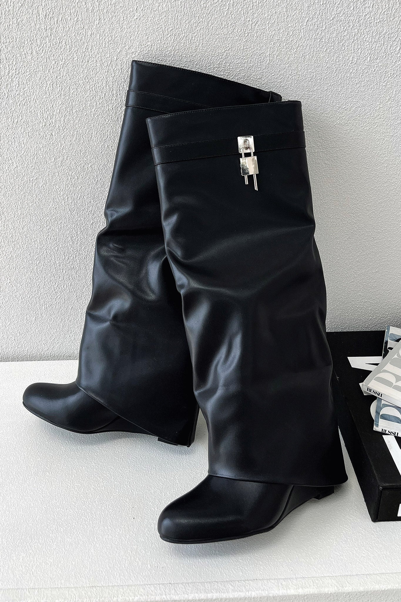 Women's Black Knee-High Boots