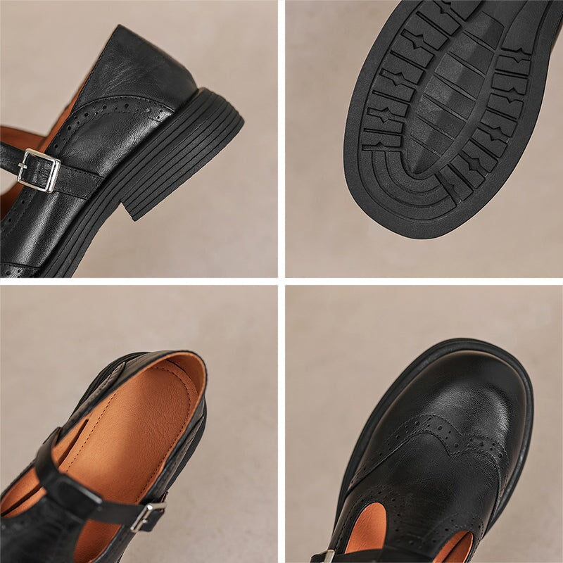 Women's Elegant Vegan Leather Mary Jane Sandal