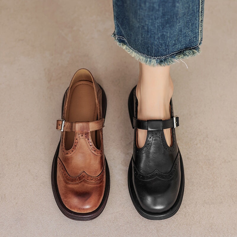 Women's Elegant Vegan Leather Mary Jane Sandal