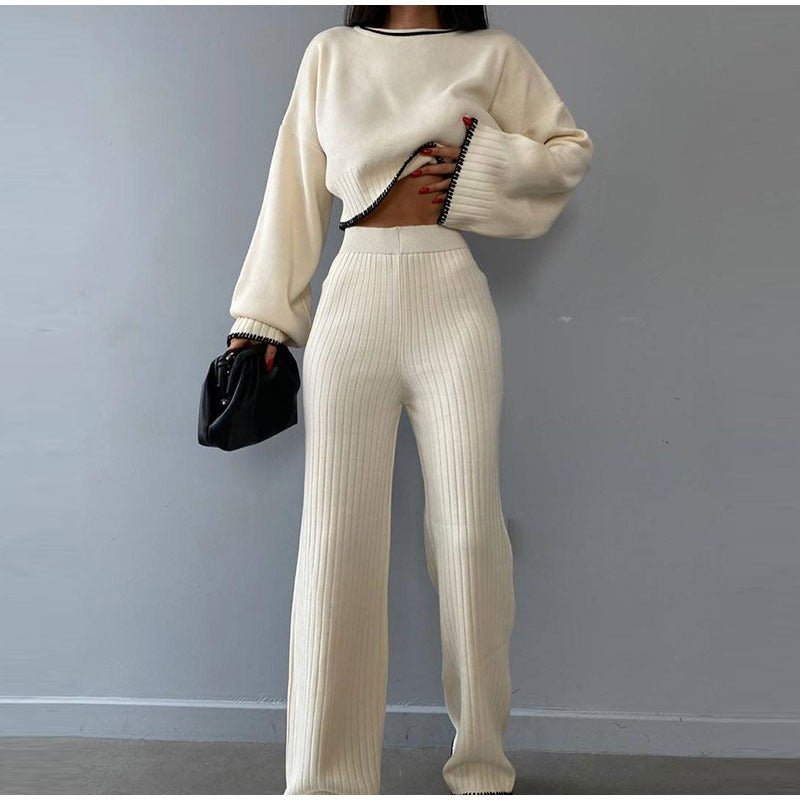 Women's Knitted Two-Piece Set – Stylish & Comfortable