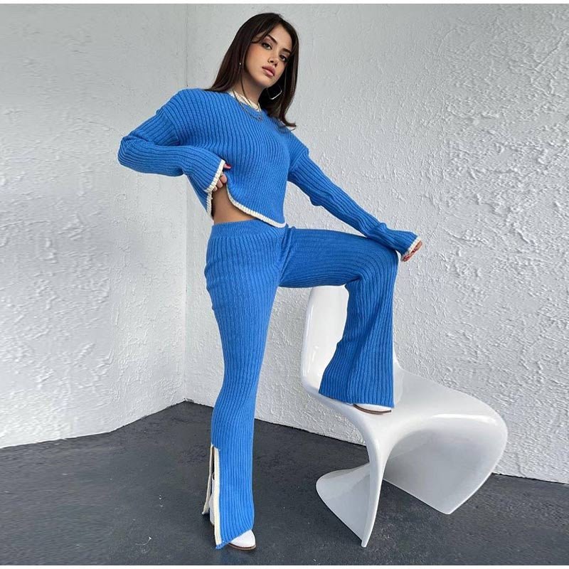 Women's Knitted Two-Piece Set – Stylish & Comfortable