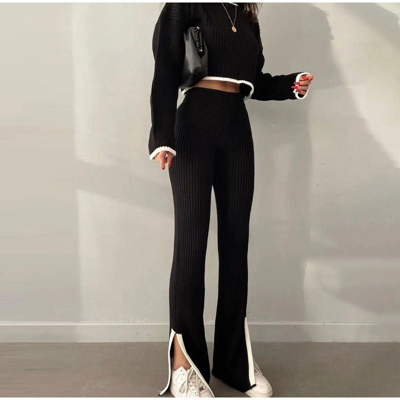 Women's Knitted Two-Piece Set – Stylish & Comfortable