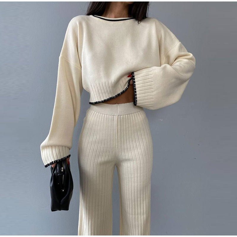Women's Knitted Two-Piece Set – Stylish & Comfortable