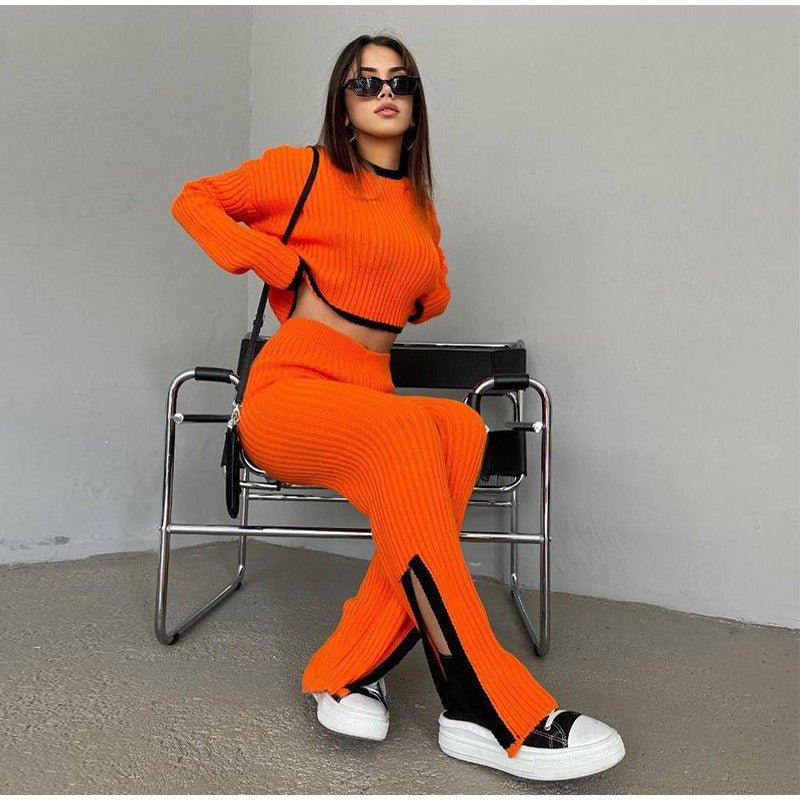 Women's Knitted Two-Piece Set – Stylish & Comfortable