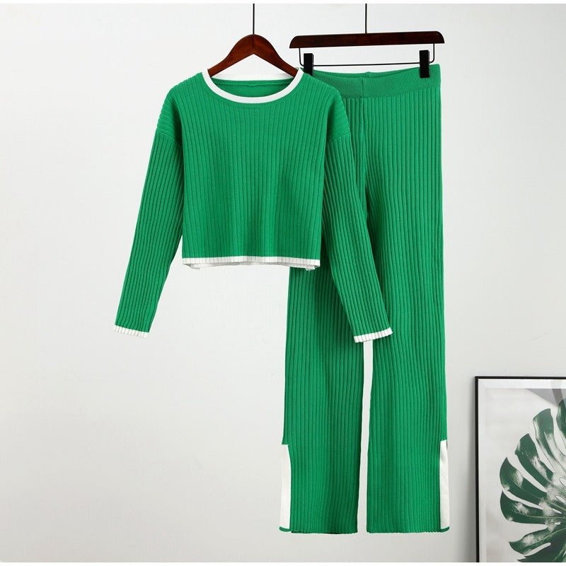 Women's Knitted Two-Piece Set – Stylish & Comfortable