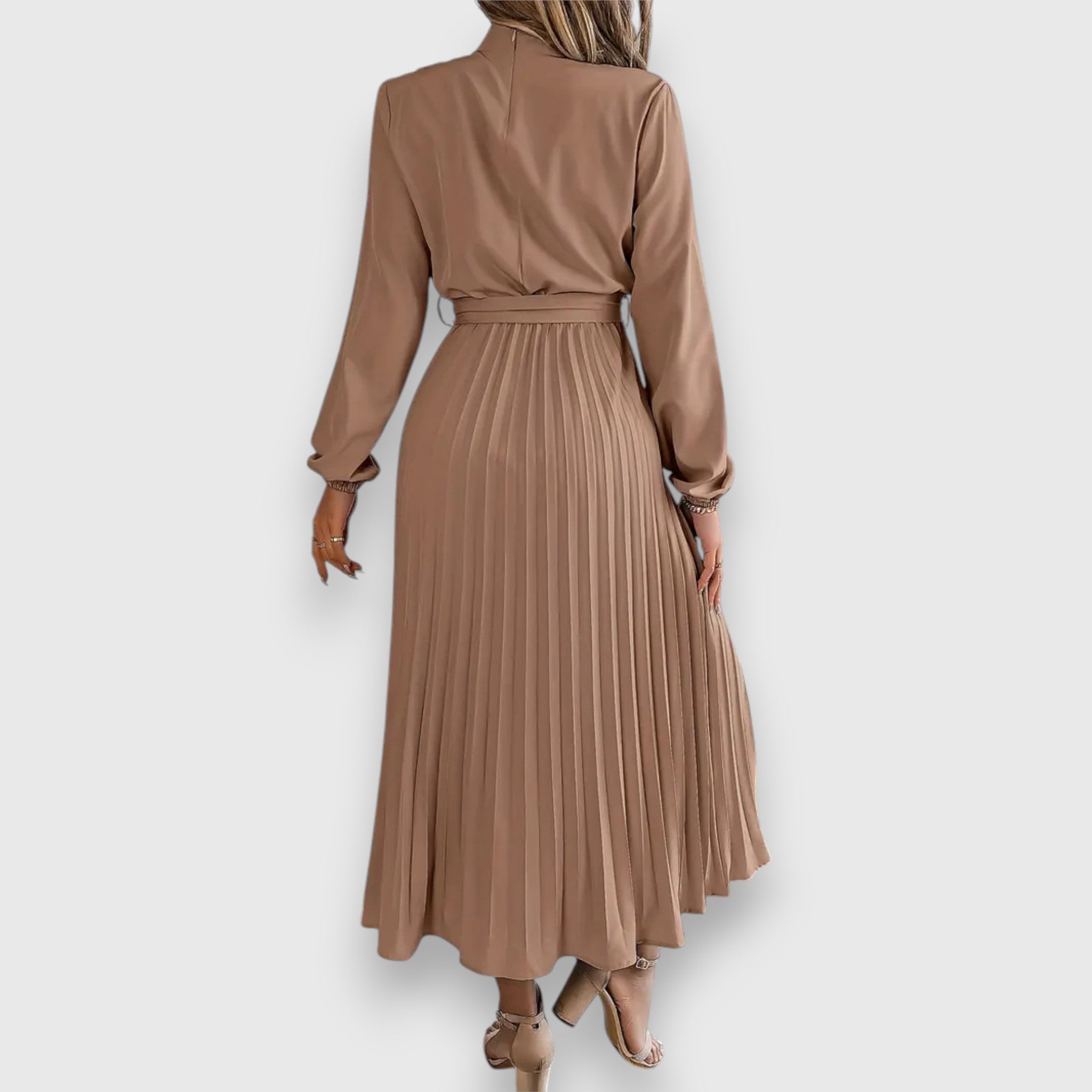 Women's Elegant Pleated Midi Dress
