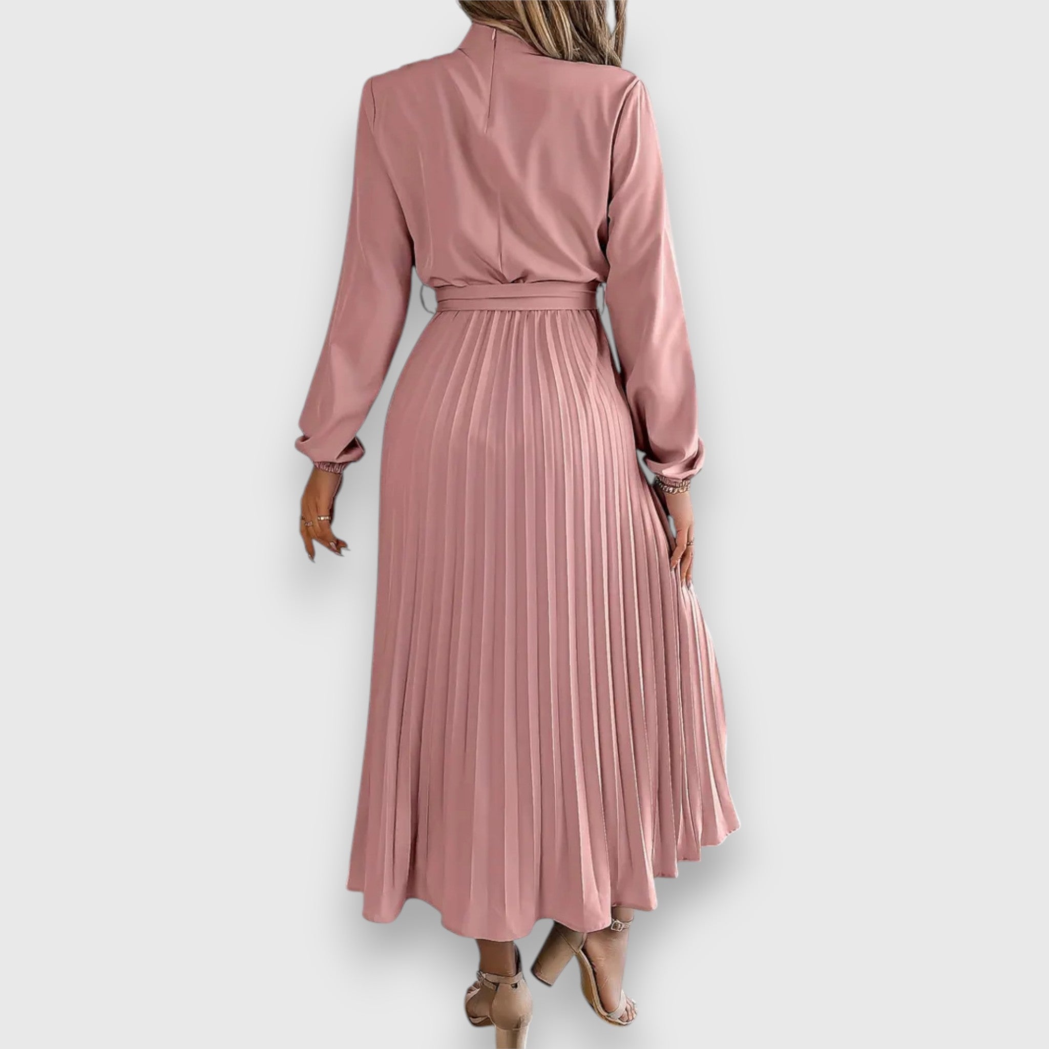 Women's Elegant Pleated Midi Dress