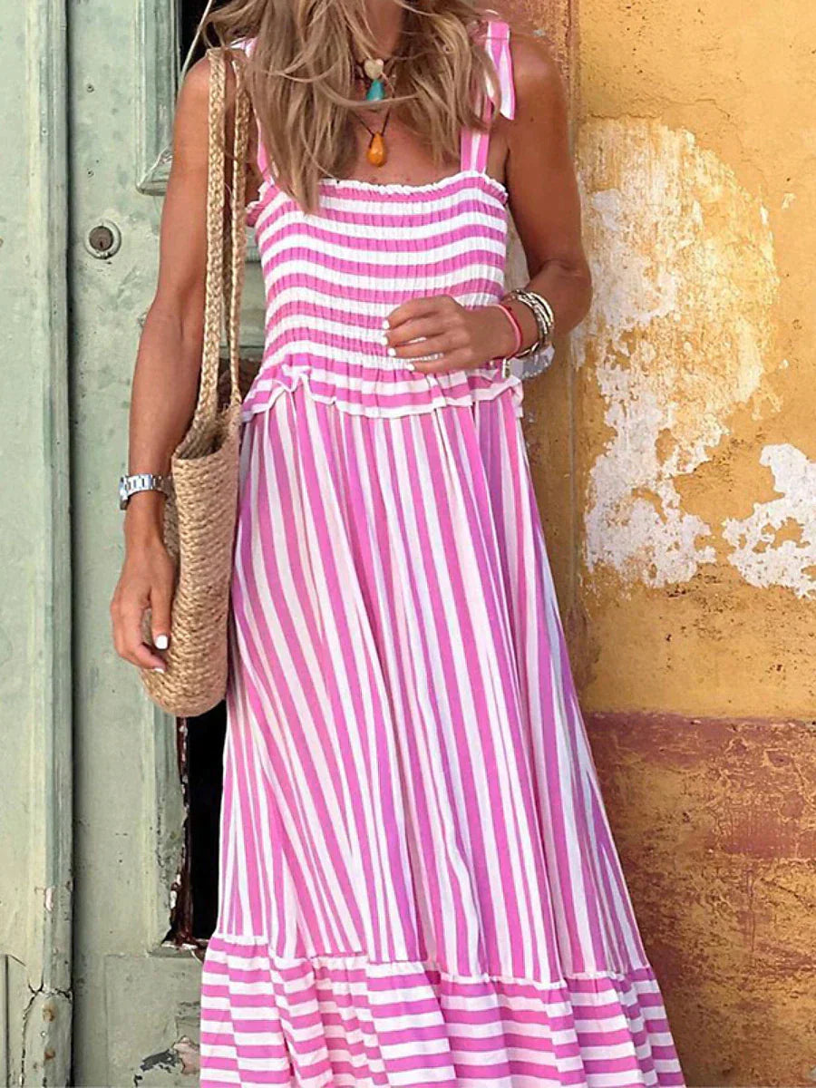 Women's Elegant Striped Summer Dress