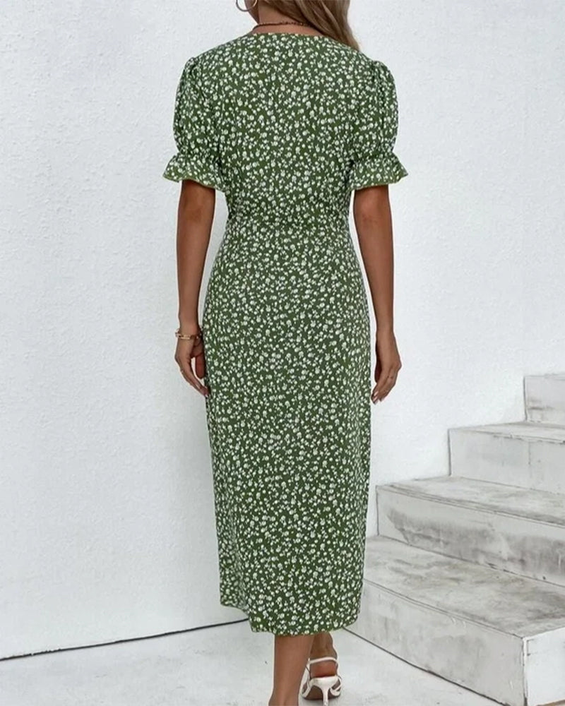 Women's Fresh Bloom V-Neck Dress