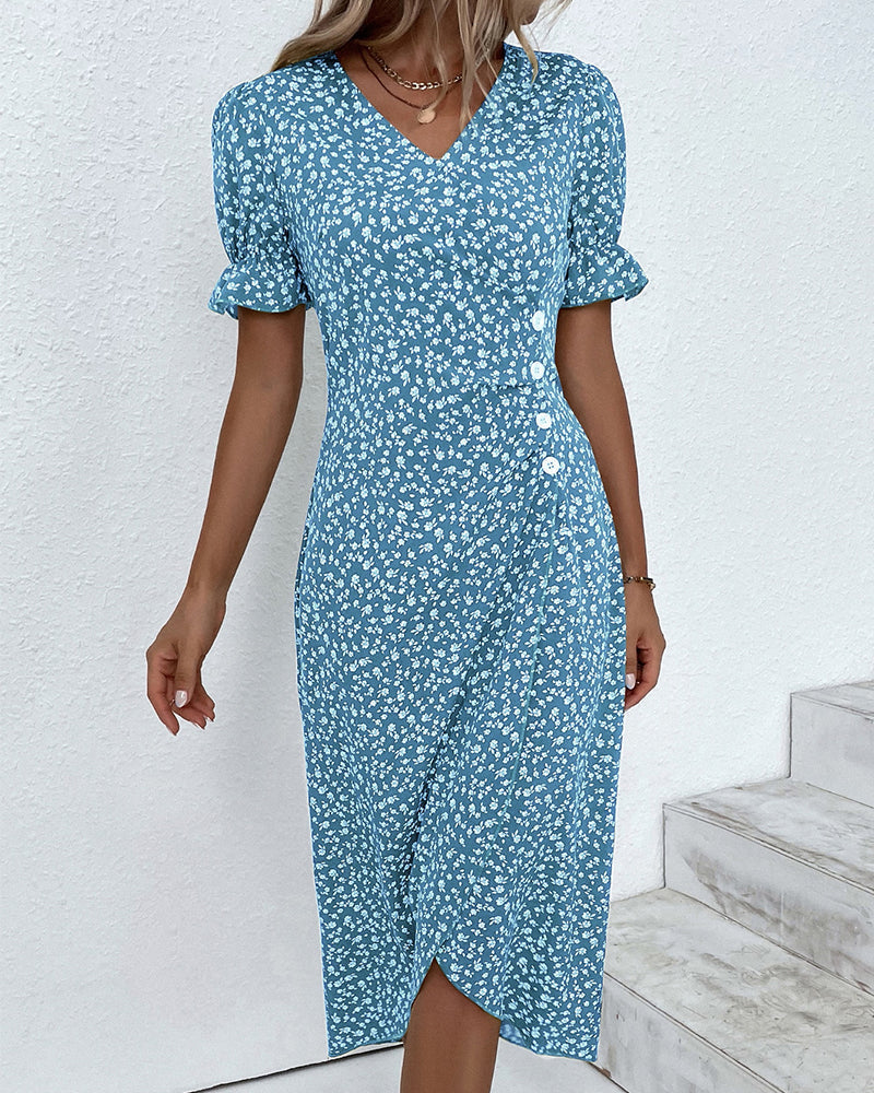 Women's Fresh Bloom V-Neck Dress