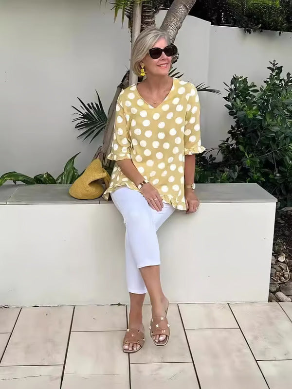 Women's Stylish V-Neck Blouse