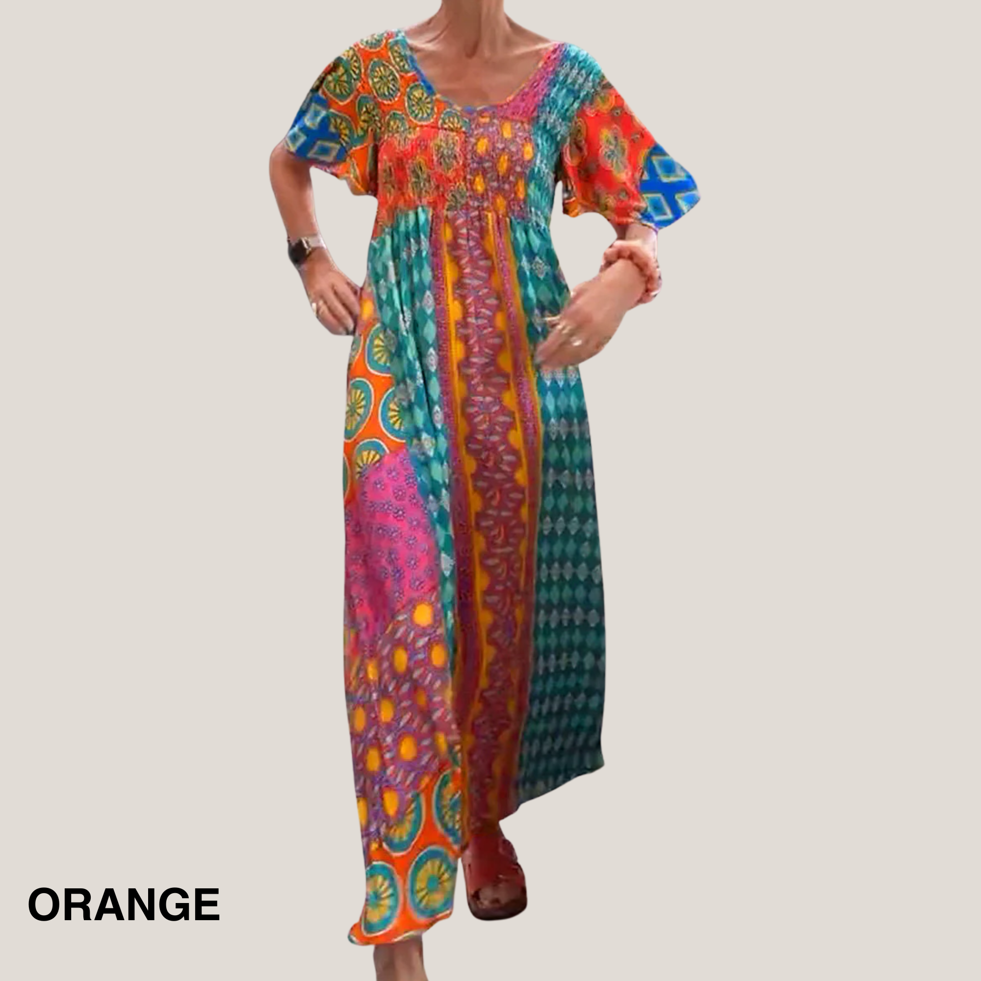 Women's Elegant Paisley Midi Dress