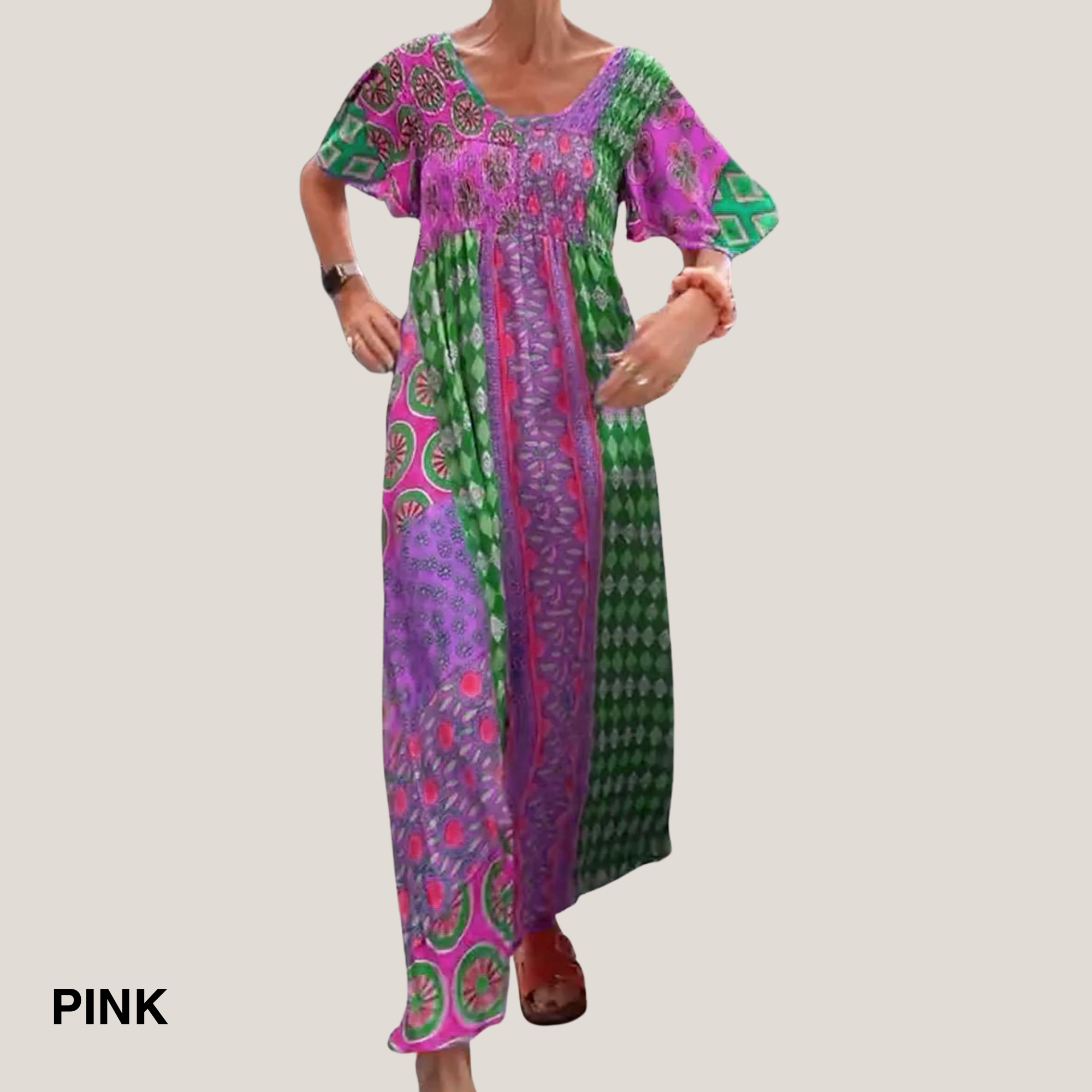Women's Elegant Paisley Midi Dress