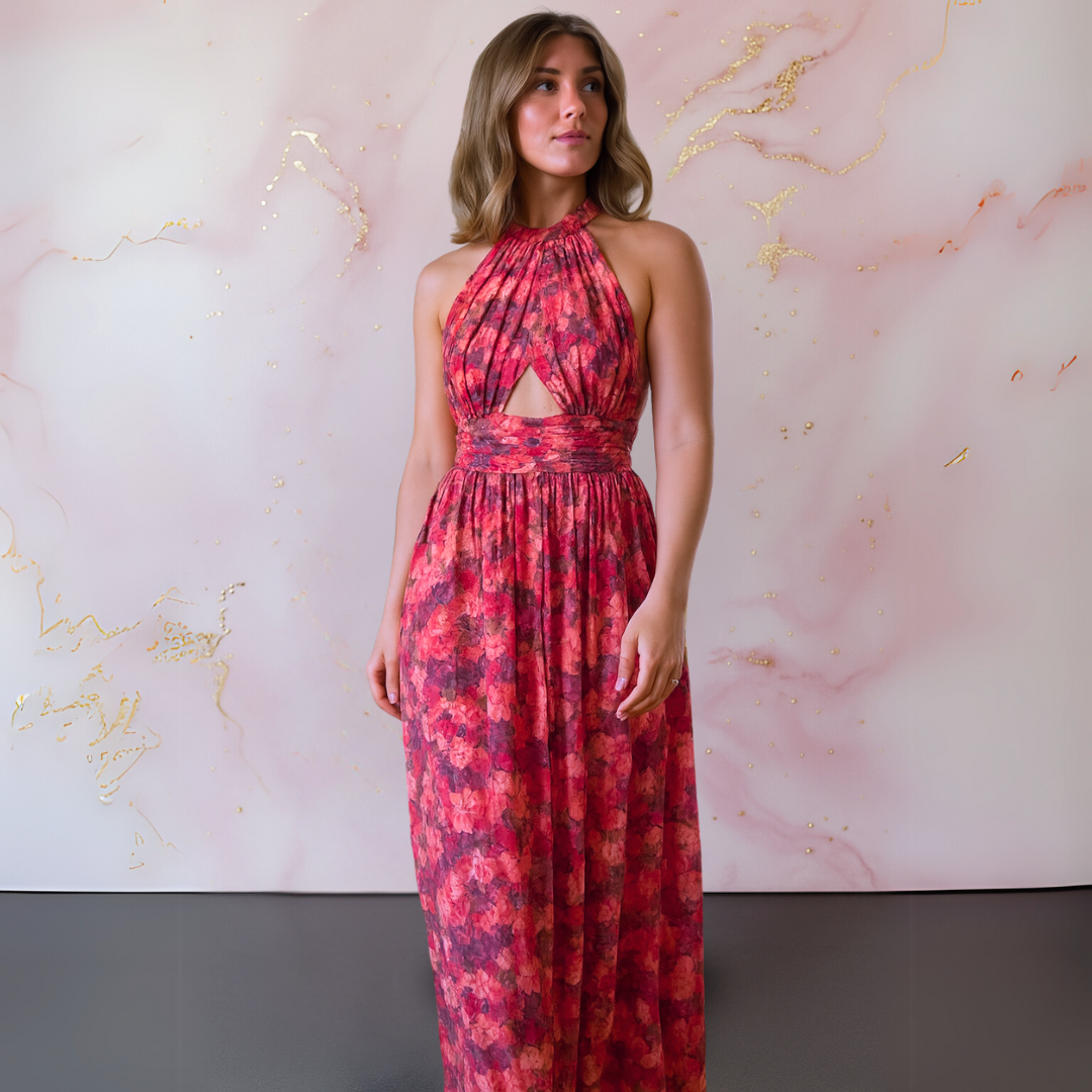Women's Elegant Floral Maxi Dress