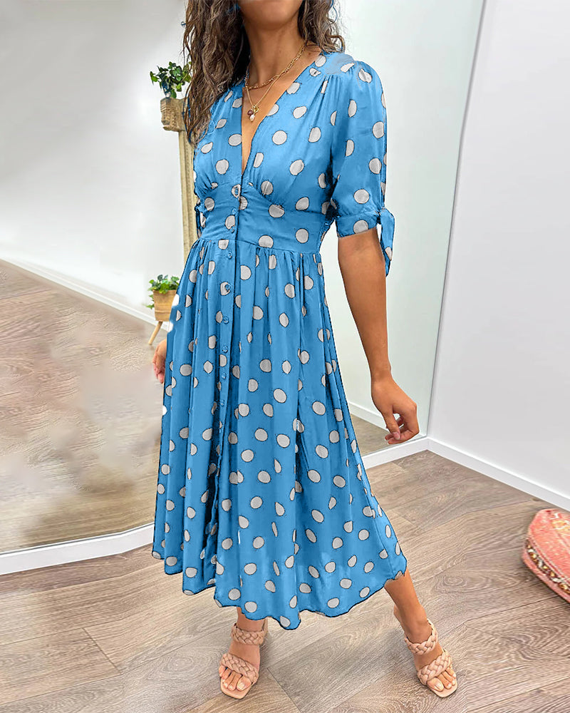 Women's Elegant Polka Dot Dress