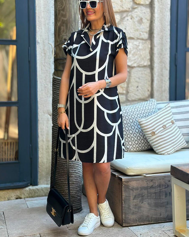 Women's Dress with Short Sleeves