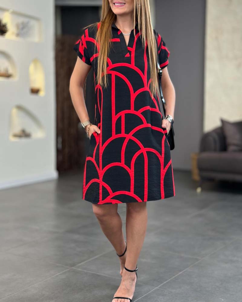 Women's Dress with Short Sleeves