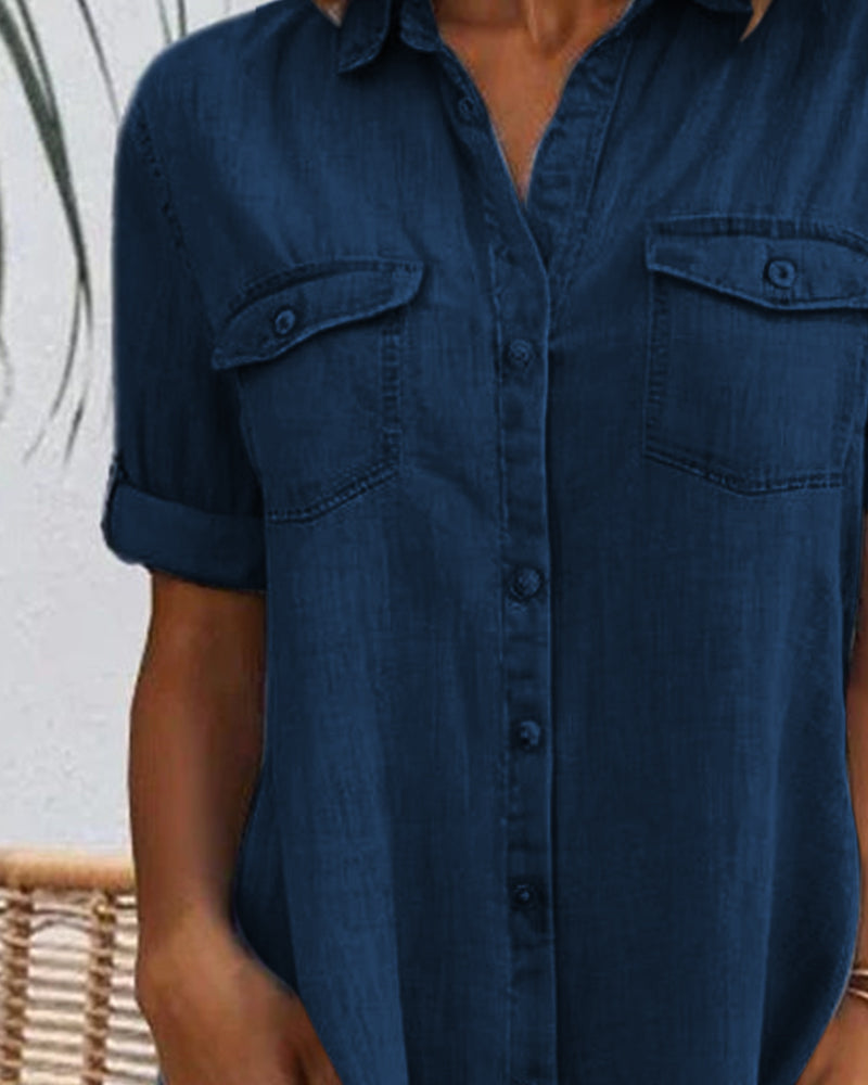 Women's Lightweight Denim-look Dress