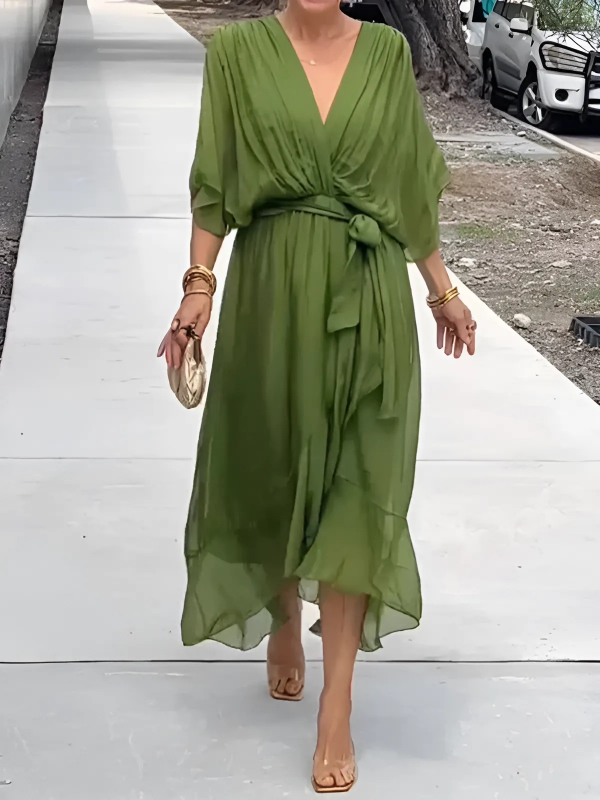 Women's Timeless Wrap Midi Dress