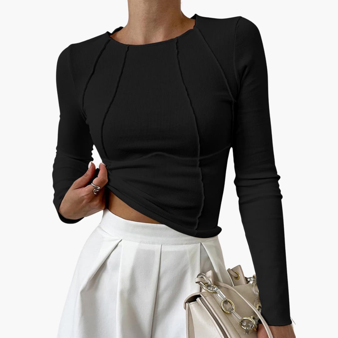 Women's Sculpted Seam Long Sleeve Top