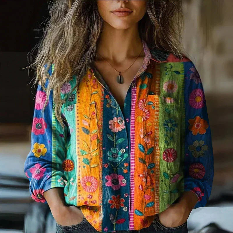 Women's Bohemian Pattern Vintage Blouse