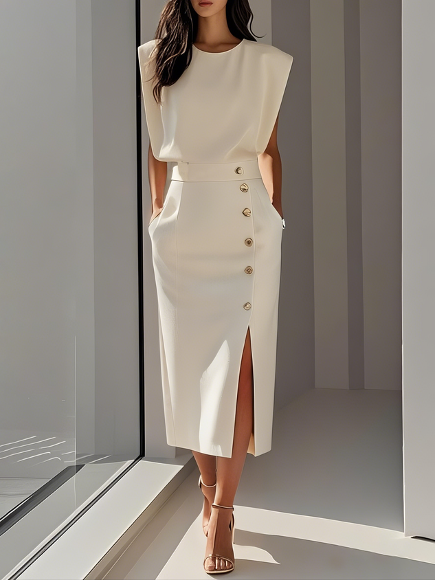 Women's Effortless Charm Midi Dress