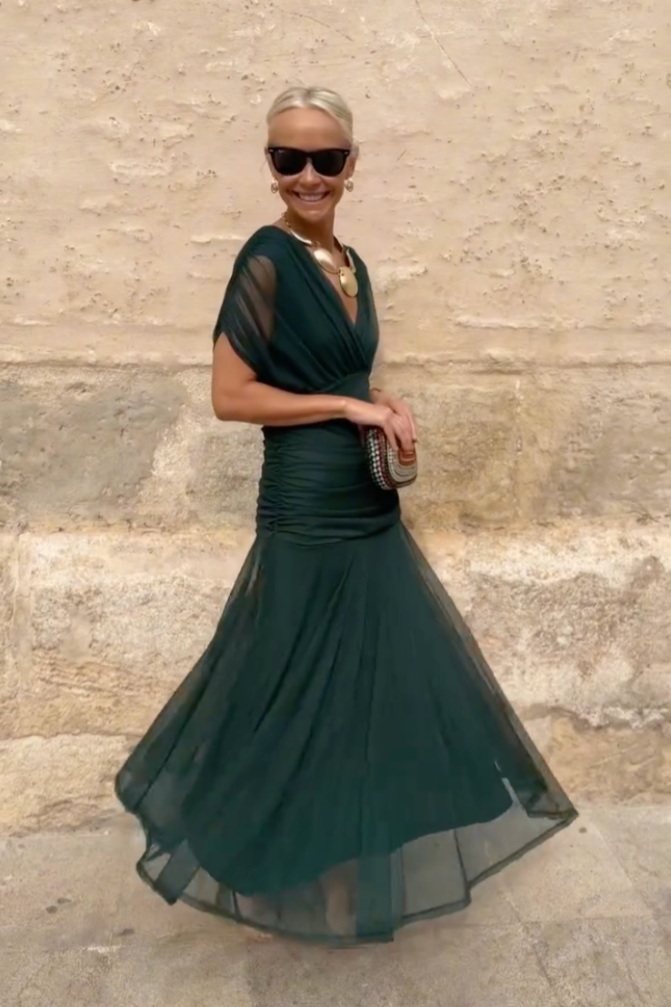 Women's Elegant V-neck Fantasy Party Maxi Dress