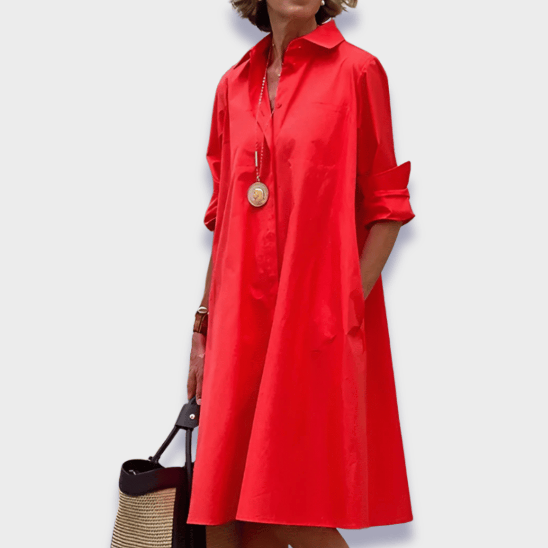 Women's Elegant Midi Polo Dress