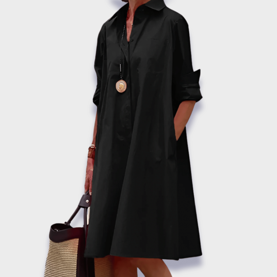 Women's Elegant Midi Polo Dress