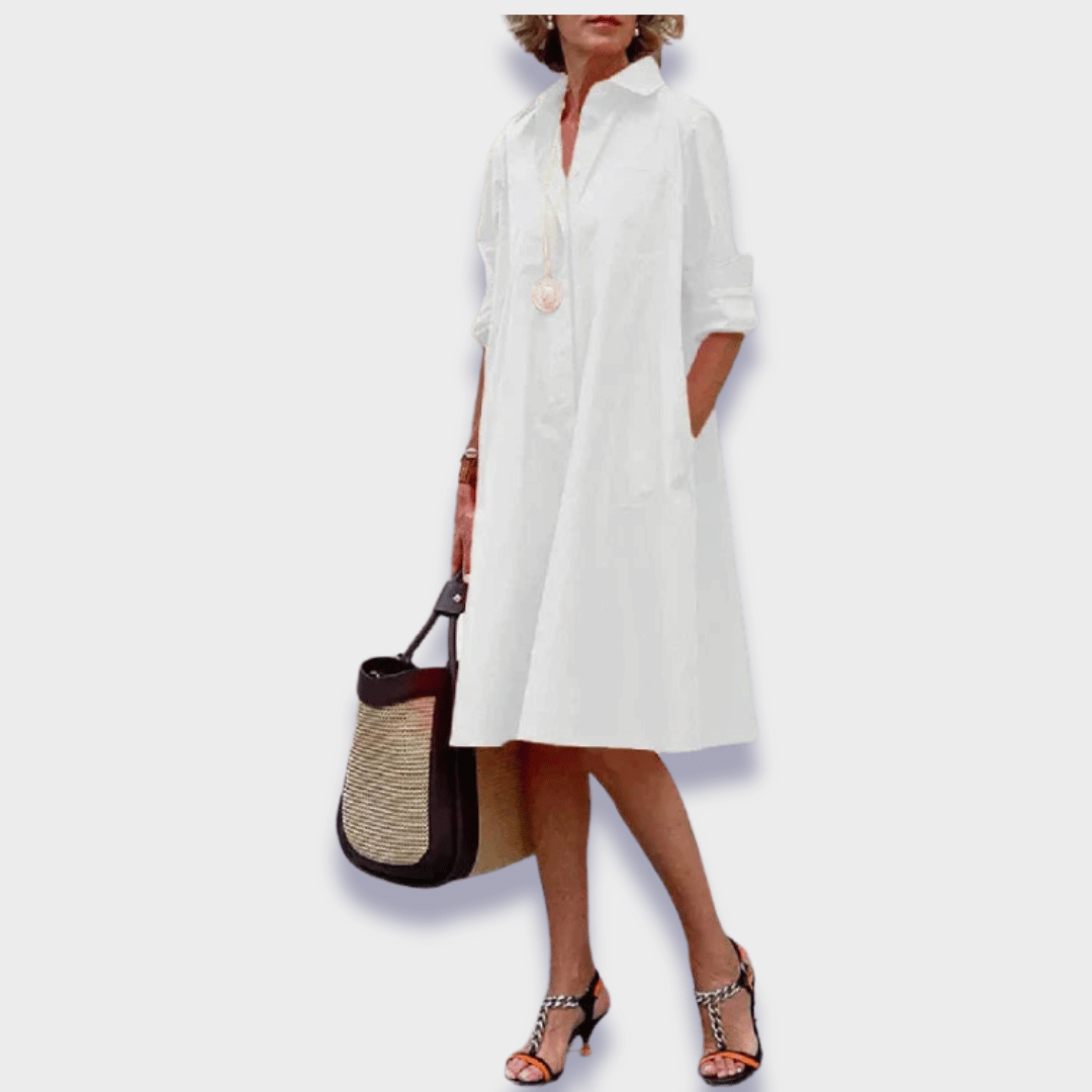 Women's Elegant Midi Polo Dress