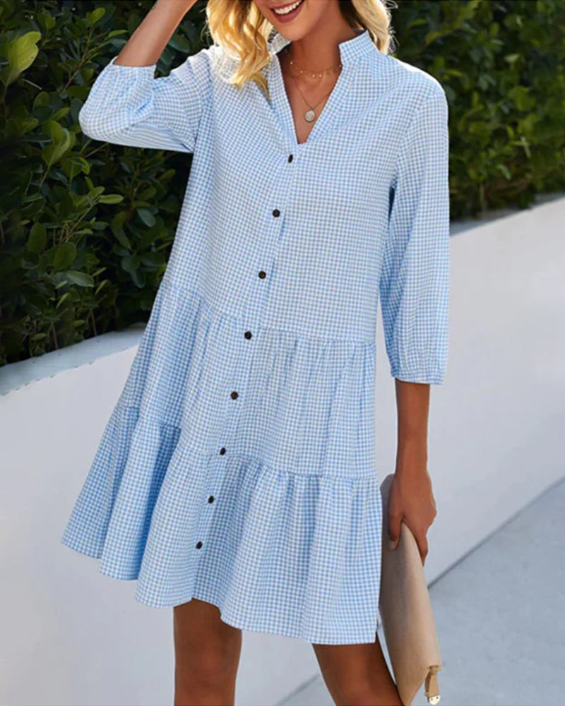 Women's Summer Check Dress