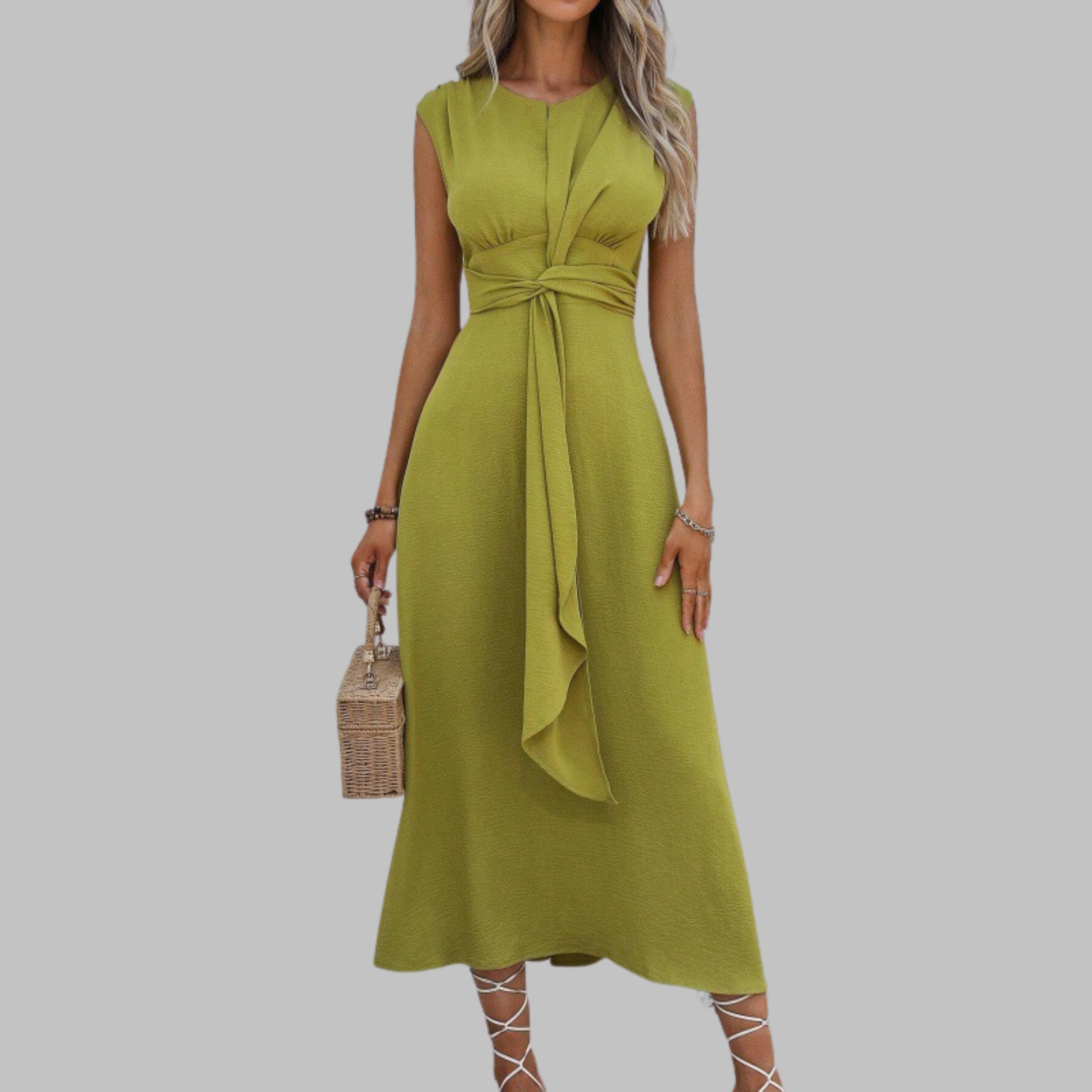 Women's Elegant Sleeveless Round Neck Maxi Dress