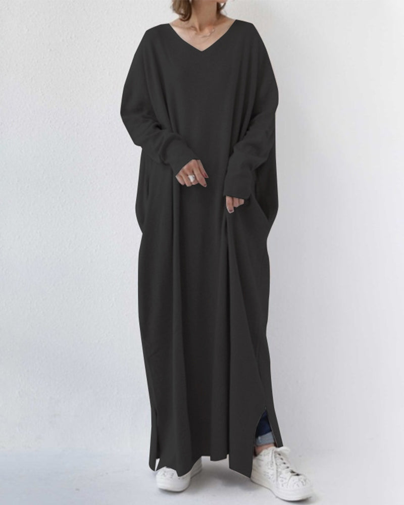 Women's Elegant Winter Maxi Dress for Women with Long Sleeves