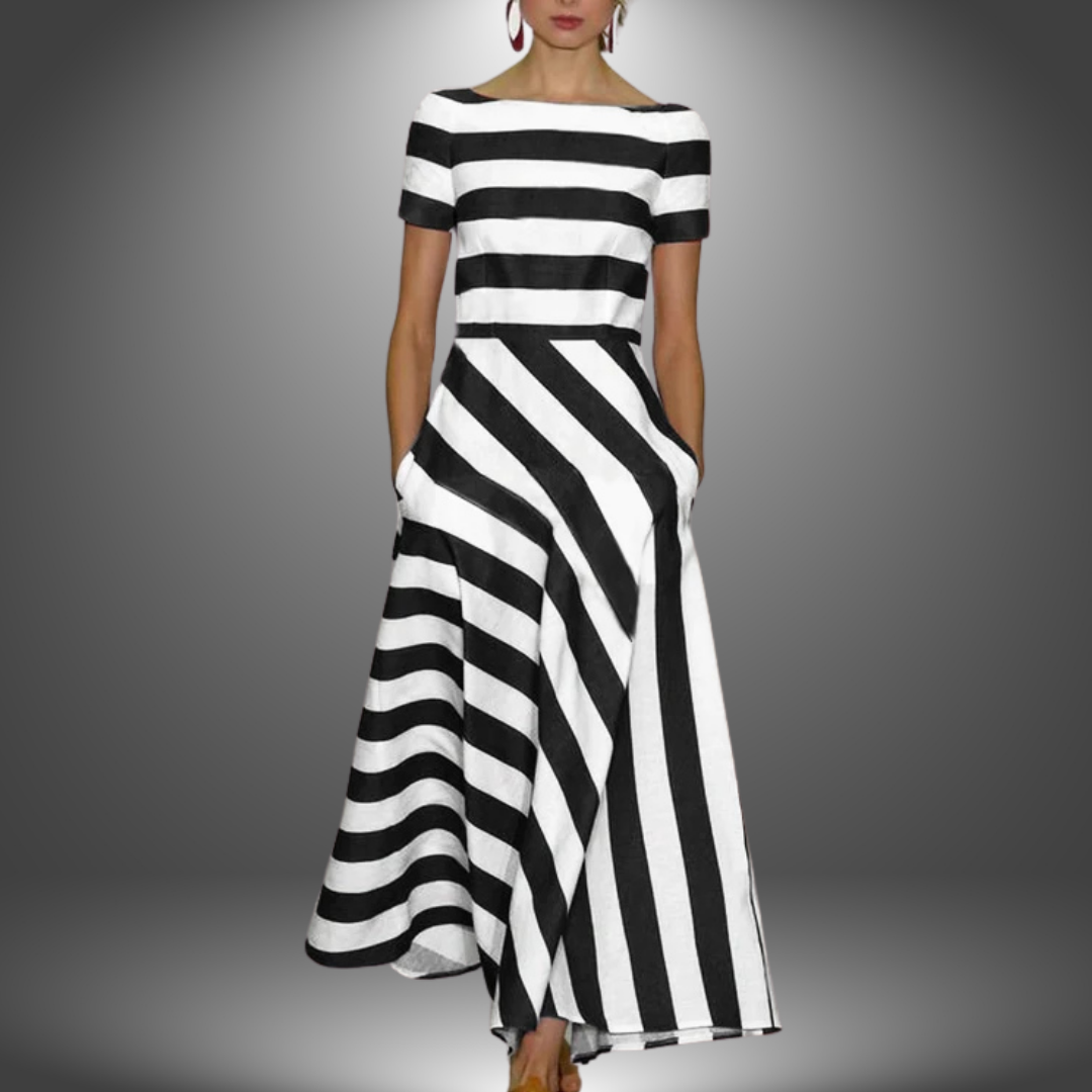 Women's Handcrafted Striped Maxi Dress