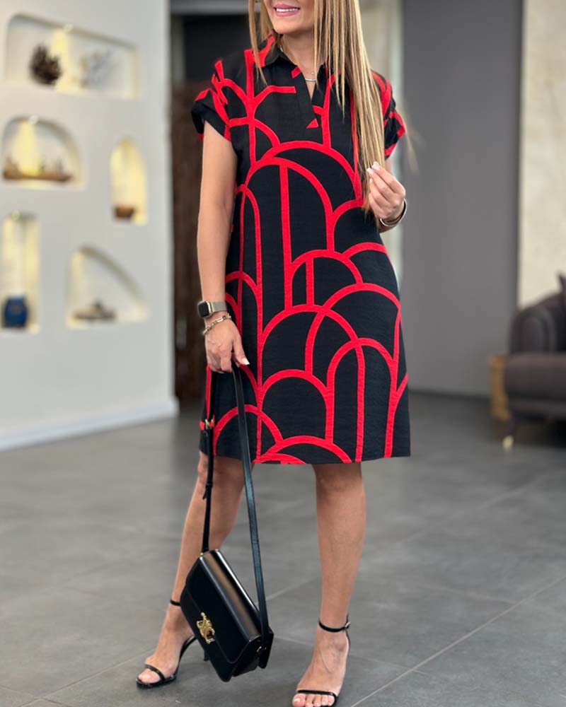 Women's Dress with Short Sleeves