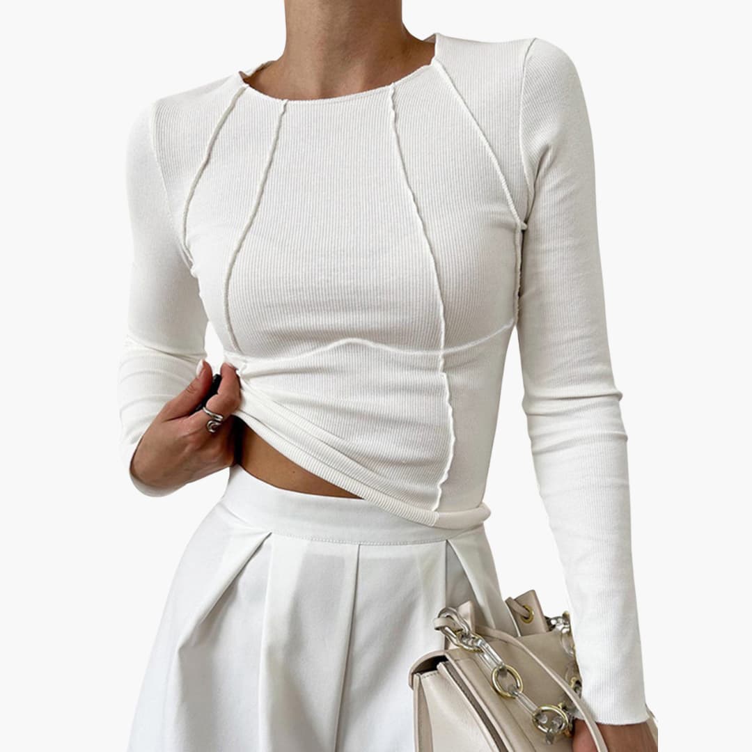 Women's Sculpted Seam Long Sleeve Top
