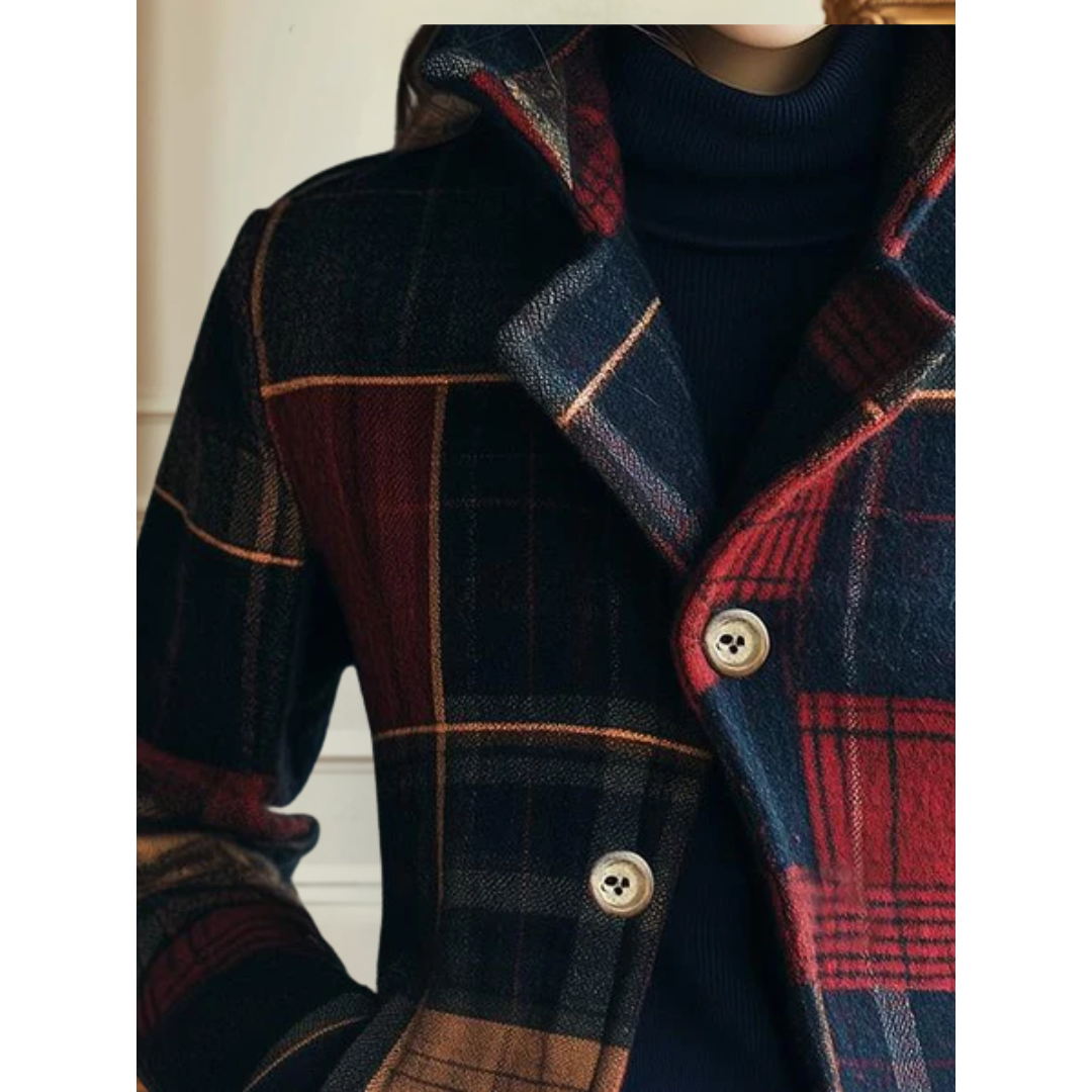Women's Classic Plaid Wool Jacket