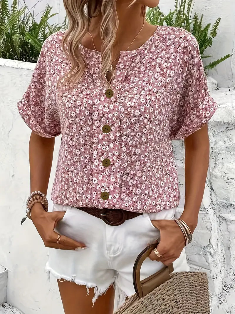 Women's Chic Floral Print Blouse