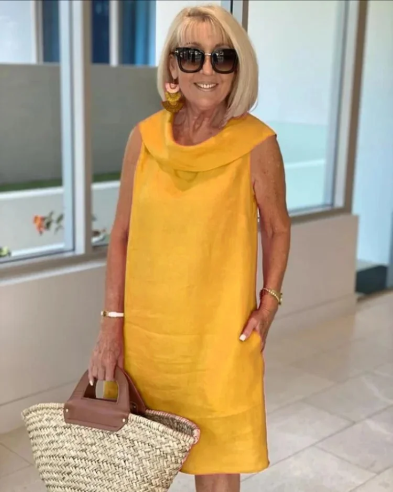 Women's Lightweight Dress with Stylish Neckline