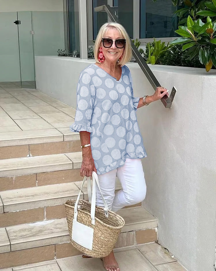 Women's Stylish V-Neck Blouse