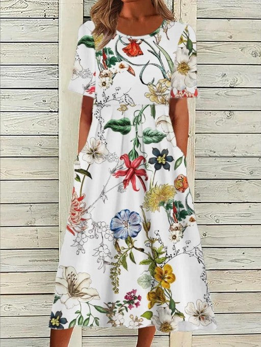 Women's Printed Midi Dress