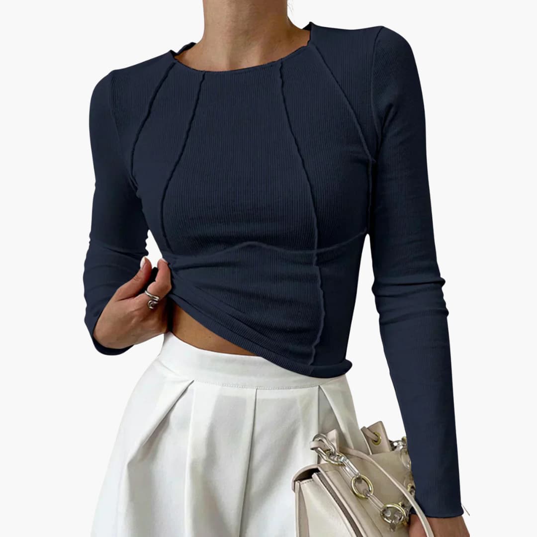 Women's Sculpted Seam Long Sleeve Top
